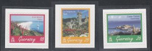 Guernsey # 593-595, Island Scenes, Self Adhesive,  Mint NH, 1/2 Cat.