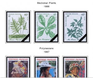 COLOR PRINTED FRENCH POLYNESIA 1892-2010 STAMP ALBUM PAGES (195 illustr. pages)