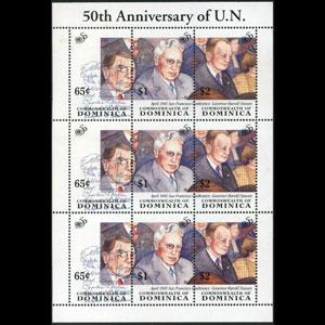 DOMINICA 1995 - Scott# 1790 Sheet-UN 50th. NH back toned