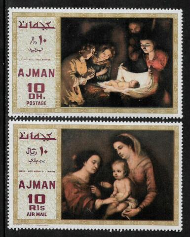 Ajman Michel #455A-6A MNH Set - Christmas Paintings