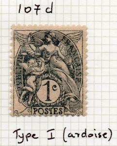 France 1902 Blanc Specialised . Issue Fine Used 1c. 279987