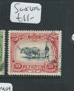 MALAYA KEDAH (P0410B) 30C COW  SG 8  VFU