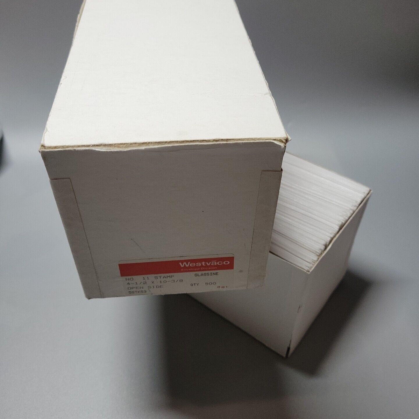 11 Glassine stamp Envelopes 4½" x 10 3/8" westvaco cenveo jbm storage