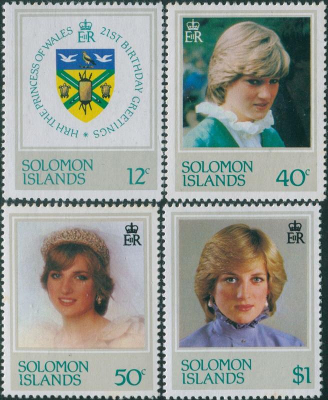 Solomon Islands 1982 SG467-470 Princess of Wales Birthday set MNH