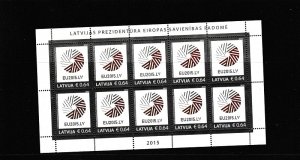 Latvia  Scott#  894  MNH  Full Sheet  (2015 Latvian Presidency)