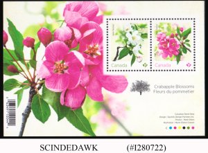 CANADA - 2021 CRABAPPLE BLOSSOMS / FLOWERS - MINIATURE SHEET MINT NH