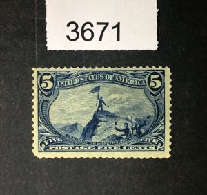 MOMEN: US STAMPS #288 MINT OG H LOT #3671