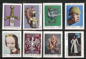 Poland Scott 1961-1968 MNH** 1973 Art set