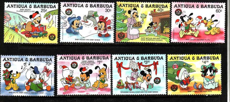 Antigua-Sc#978-85-unused NH set-Christmas-Disney characters