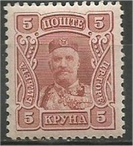 MONTENEGRO, 1907, MH 5k Prince Nicholas I Scott 86