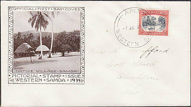 SAMOA 1935 2d FDC ex Apia.................................................54630