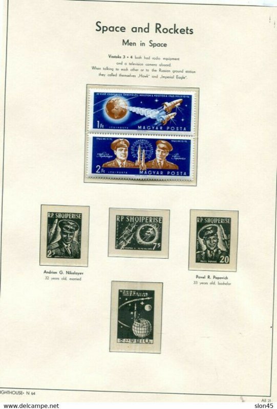 Space & Rockets Worldwide Collection MNH on Lighthouse Hingeless 9 pages 11456