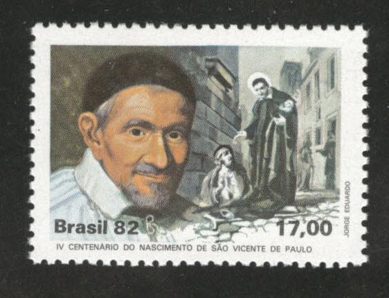 Brazil Scott 1794 MNH** 1982 St. Vincent de Paul stamp