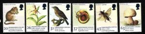 Great Britain-Sc#1785-90-unused NH set-Endangered Species-Birds