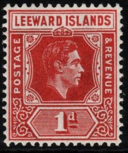 LEEWARD ISLANDS SG99c 1942 1d CARMINE MTD MINT