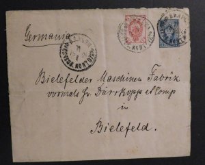 1904 Cover Russia to Bielefeld Germany