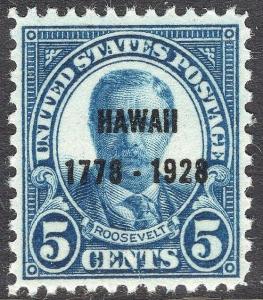 #648 SUPERB MNH OG-5c HAWAII OVERPRINT-NICE GEM STAMP (REM-648-61)