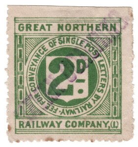 (I.B) Great Northern Railway (Ireland) : Letter Stamp 2d 