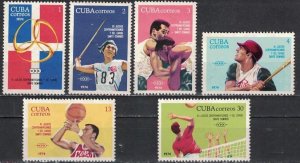 CUBA Sc# 1865-1870 CENTRAL AMERICAN & CARIBBEAN GAMES Cpl set of 6 1974 MNH mint