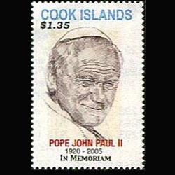 COOK IS. 2005 - Scott# 1274 Pope Paul II Set of 1 NH