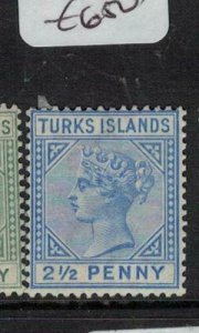 Turks Islands SG 65 MOG (2eln) 