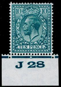 SG428 SPEC N44(1), 10d turquoise-blue, LH MINT. Cat £50. CONTROL J28.