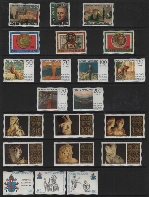 VATICAN CITY, MNH COLLECTION   7 STOCK SHEETS   LOOK