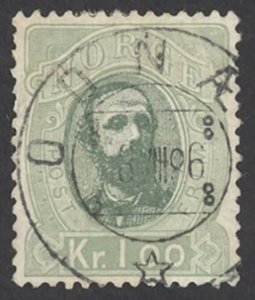 Norway Sc# 32 Used 1878 1k King Oscar II