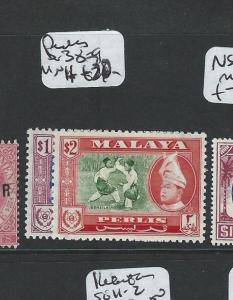 MALAYA PERLIS (P0410B) $1.00, $2.00  SG 38-9  MNH