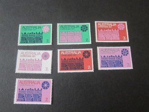 Australia 1971 Sc 508a-f set of 7 MNH