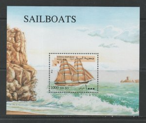 Thematic Stamps Transports - SOMALI REP 1998 SAILING SHIPS MS mint