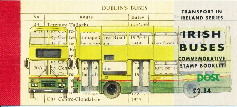 IRELAND: 1993 IRISH BUSES BOOKLET COMPLETE UNMOUNTED MINT SG SB47