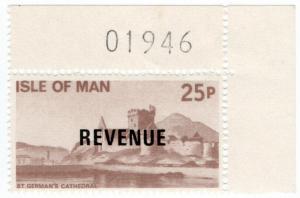 (I.B) Elizabeth II Revenue : Isle of Man 25p (St German's Cathedral)