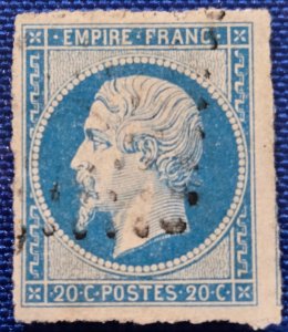 France-Scott #15b, Used, Emperor Napoleon III, CV $10.00