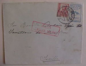 SPAIN HUELA LOCAL CENSOR 1937 B/S