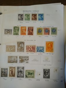 collection on pages Romania 1915-36 CV $335