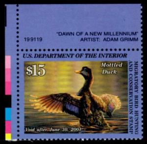 US Stamp #RW67 MNH MAGESTIC Mottled Duck on Pond Plt. # Sgl.