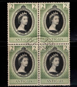 ANTIGUA  Scott 106 Used 1953 Coronation block