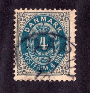 Denmark stamp #26, used