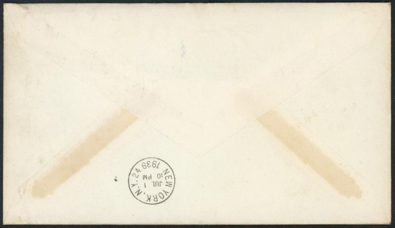 Ireland - 1st Flight Dublin to NY - 1939 Nice 1 Shilling  S1472