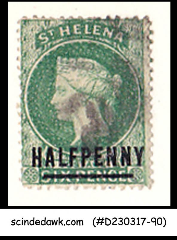 ST. HELENA - 1884-94 1/2p on 6p green QV SCOTT#33 - 1V - USED