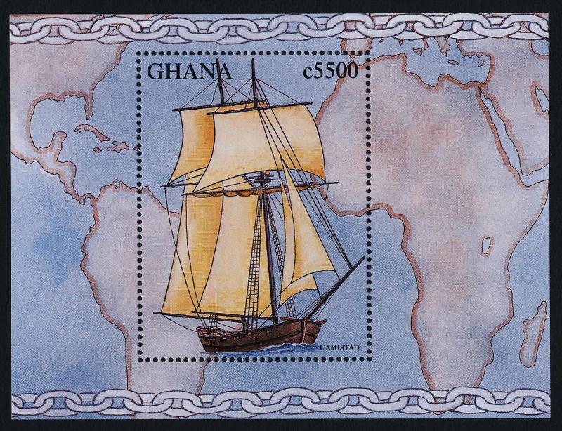 Ghana 2039 MNH Sailing Ship, Map