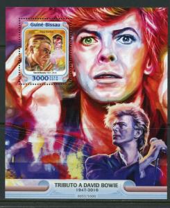 GUINEA BISSAU 2005 TRIBUTE TO DAVID BOWIE  SOUVENIR SHEET  MINT NEVER HINGED