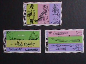 ​AUSTRALIA-1971 SC #493-5 28TH INTERNATIONAL CONGRESS-ORINTALISTS  MLH-VF