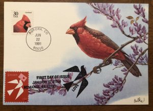 2024 LOVE STAMP FDC 1991 Cardinal Maxicard