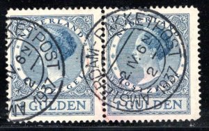 Netherlands Scott # 161a, used, pair