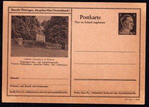 Nazi Germany (Third Reich) 1942 Towns - Weimar Postal Stationary Card Mint