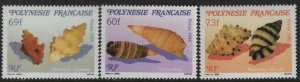 FRENCH POLYNESIA 523-25 MNH F/VF SET OF 3