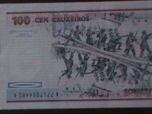 ​BRAZIL-1991-CENTRAL BANK-$100 CURZEIROS UNCIR- VF  WE SHIP TO WORLDWIDE