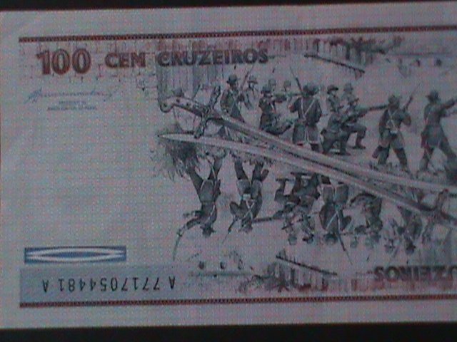 ​BRAZIL-1991-CENTRAL BANK-$100 CURZEIROS UNCIR- VF  WE SHIP TO WORLDWIDE